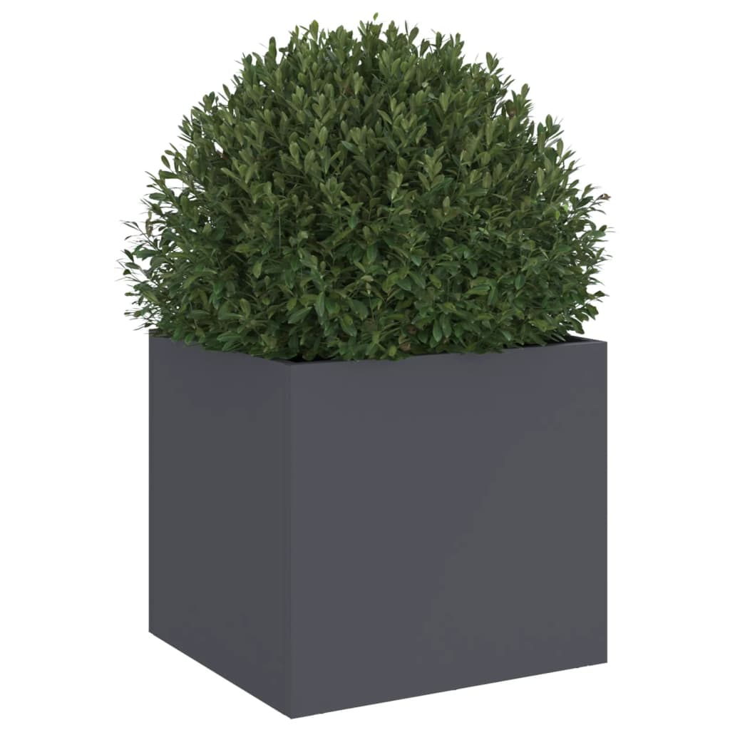 Jardiniera, antracit, 32x30x29 cm, otel laminat la rece — imaginea 4
