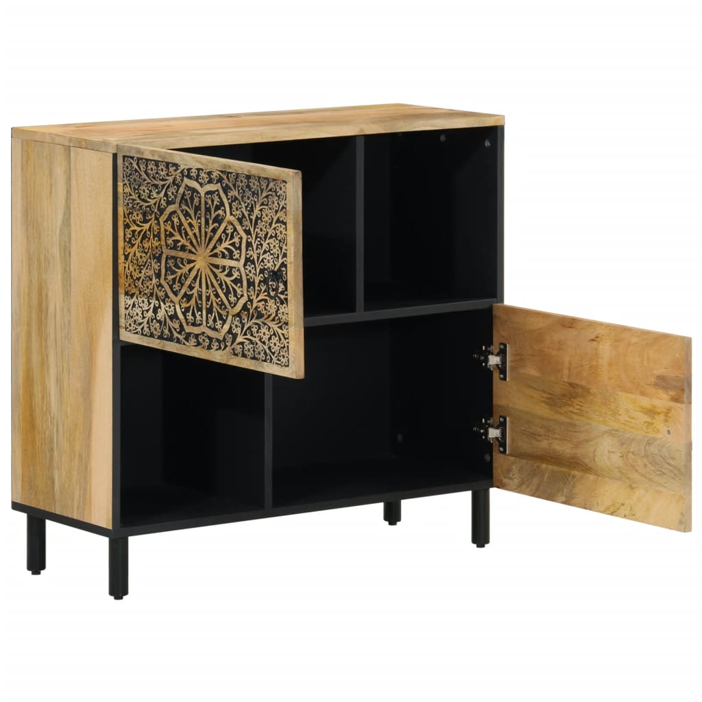 Dulap lateral, 80x33x75 cm, lemn masiv de mango — imaginea 4