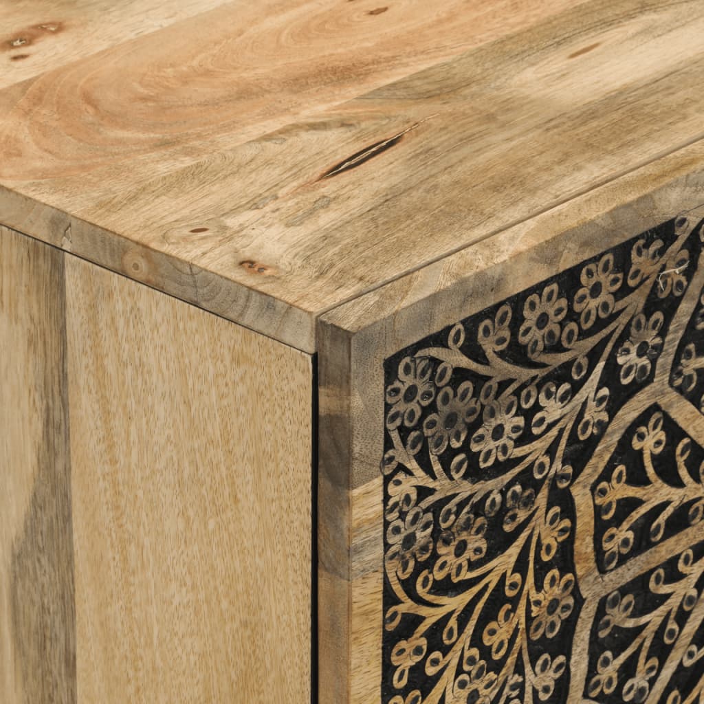 Dulap lateral, 80x33x75 cm, lemn masiv de mango — imaginea 9