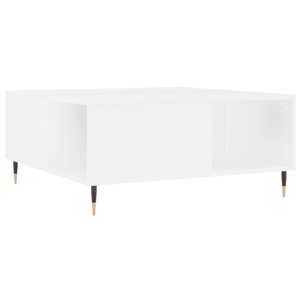 Masuta de cafea, alb, 80x80x36,5 cm, lemn prelucrat — imaginea 10