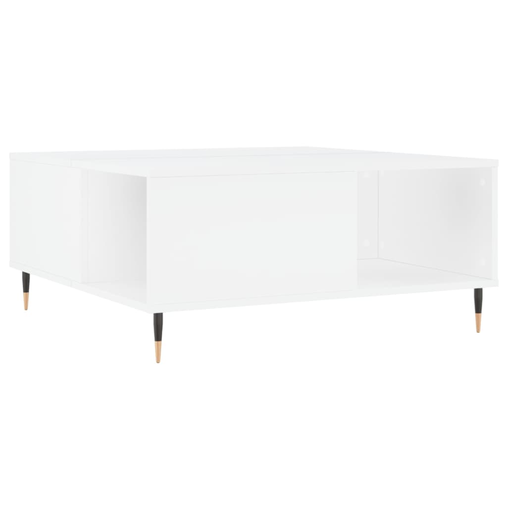 Masuta de cafea, alb, 80x80x36,5 cm, lemn prelucrat — imaginea 15
