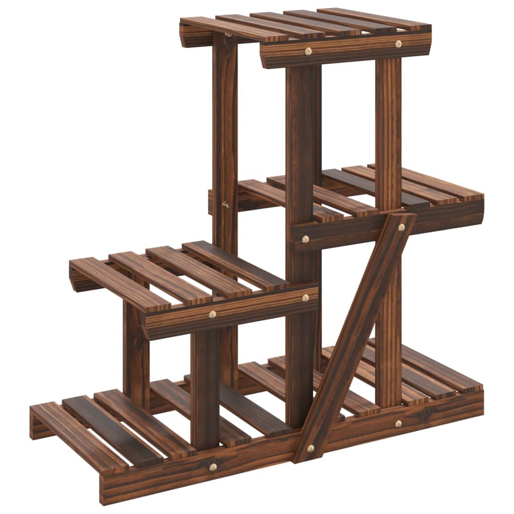 Suport pentru flori, 58x25x51 cm, lemn masiv de brad, maro — imaginea 10