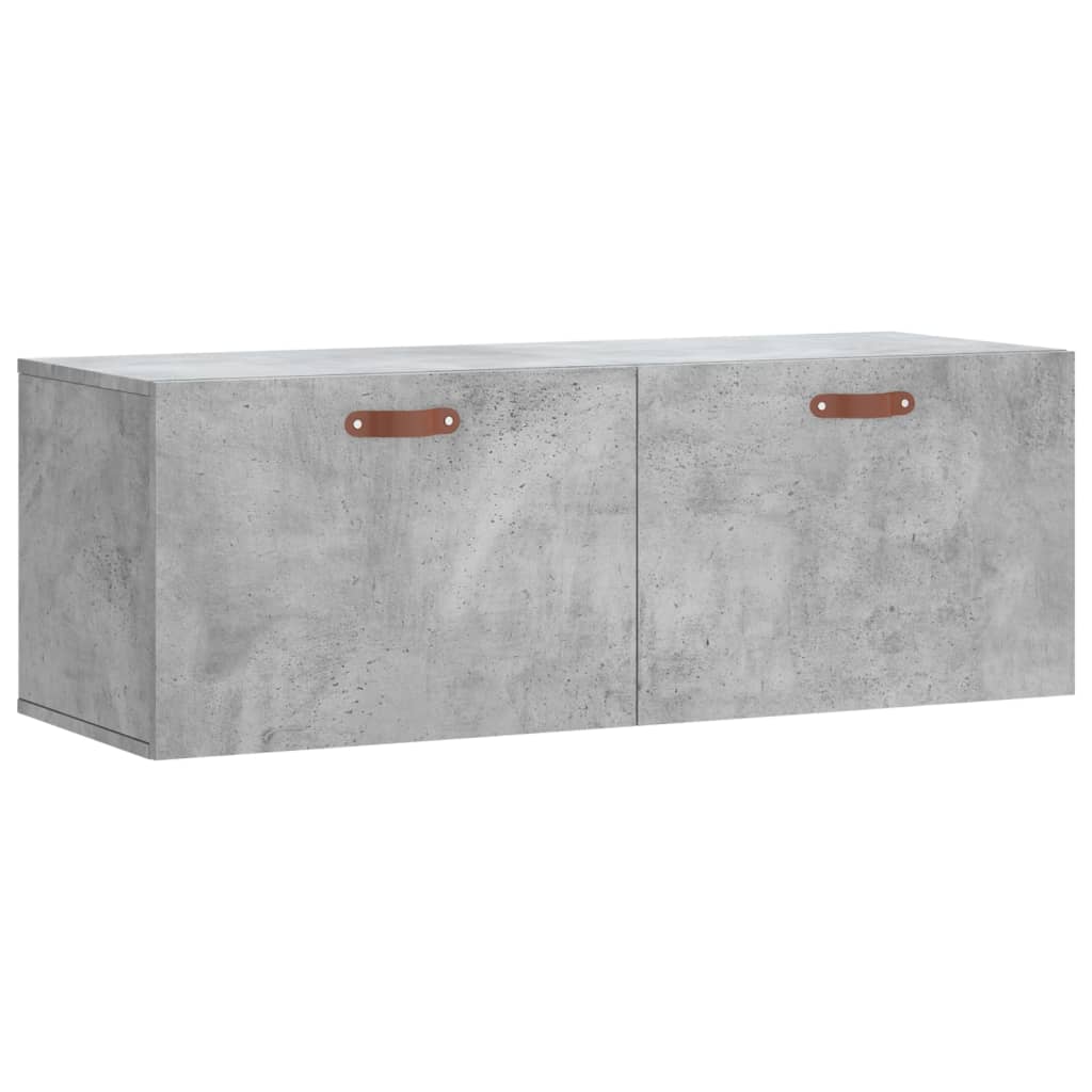 Dulap de perete, gri beton, 100x36,5x35 cm, lemn prelucrat — imaginea 14