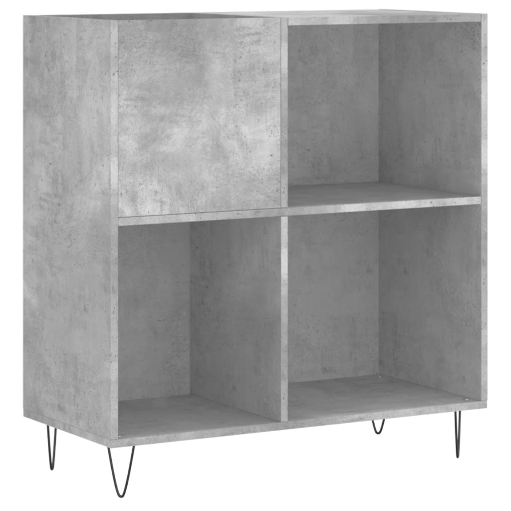Dulap pentru discuri gri beton 84,5x38x89 cm lemn compozit — imaginea 12