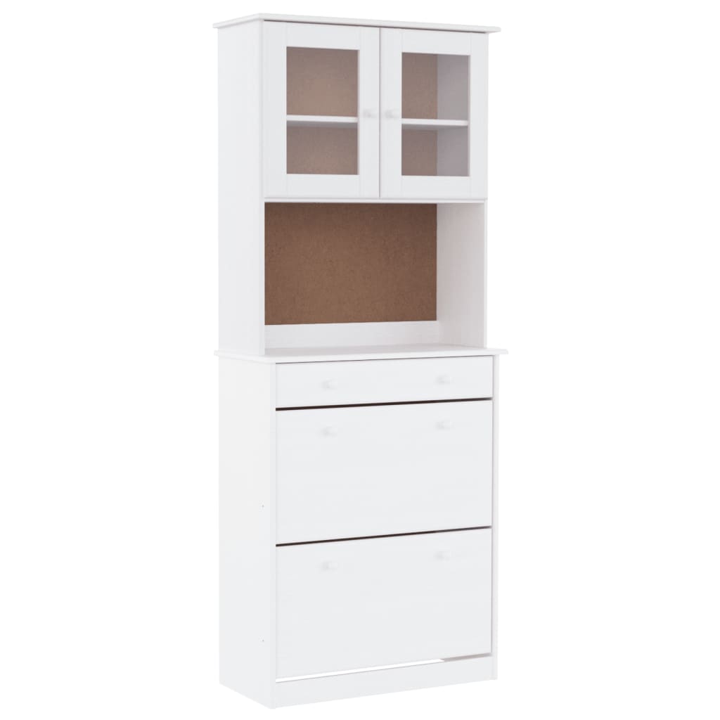 Dulap inalt ALTA, alb, 77x35x188 cm, lemn masiv de pin — imaginea 13