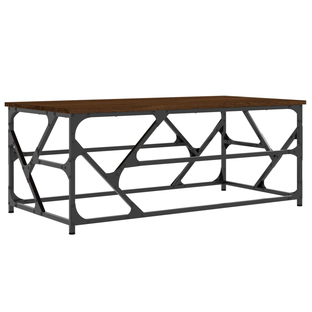 Masuta de cafea, stejar maro, 100x50x40 cm, lemn prelucrat — imaginea 10