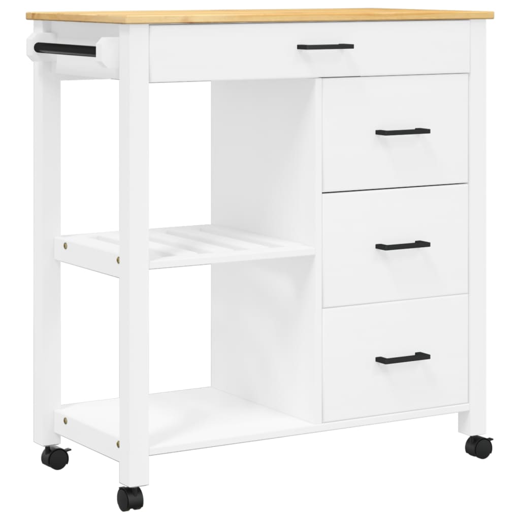 Carucior de bucatarie „MONZA”, 84x40x90 cm, lemn masiv de pin — imaginea 10