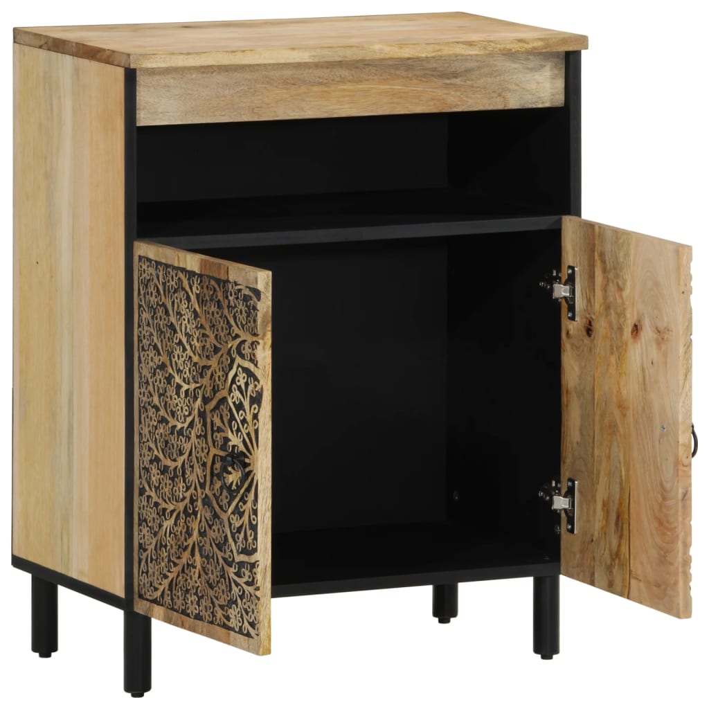 Dulap lateral, 60x33x75 cm, lemn masiv de mango — imaginea 4