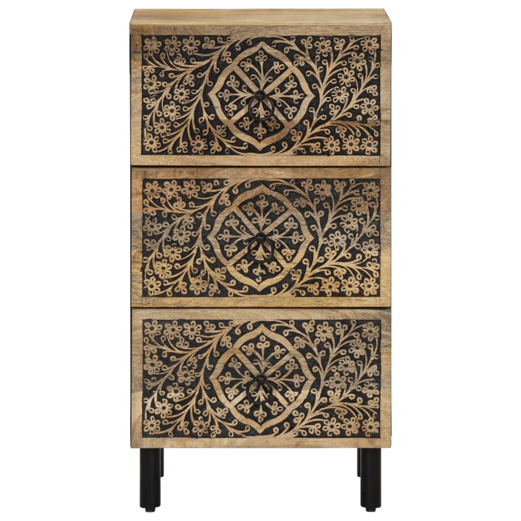 Dulap lateral, 40x33x75 cm, lemn masiv de mango — imaginea 3