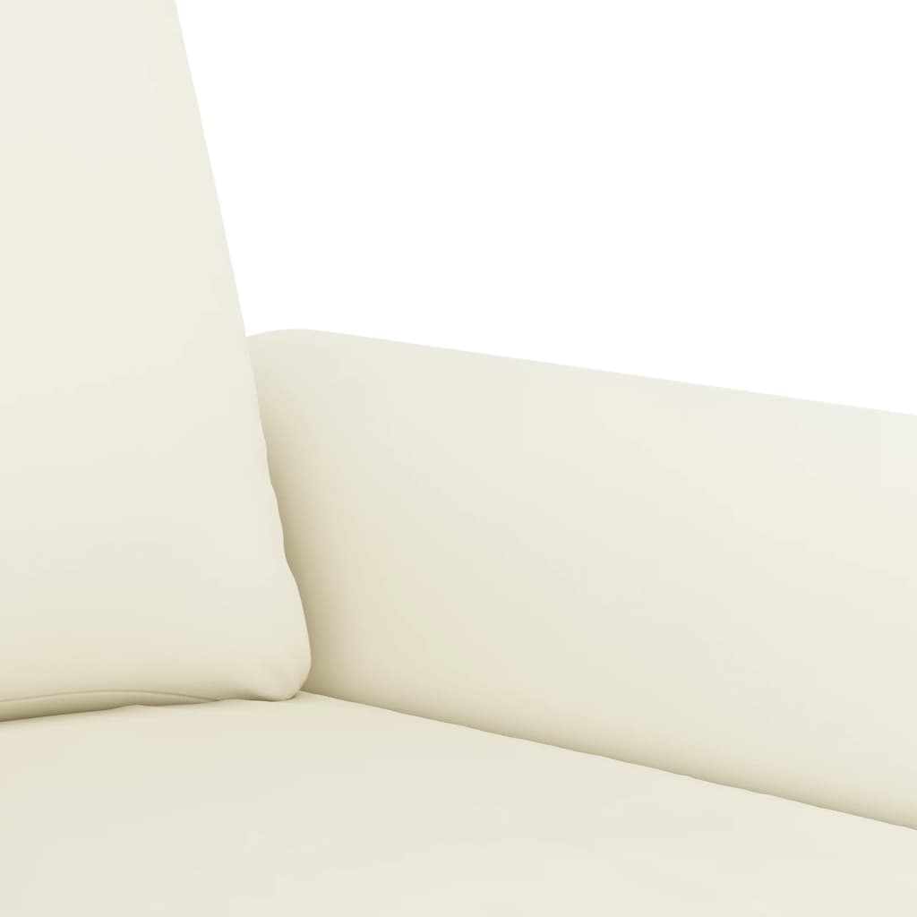 Canapea cu 2 locuri, crem, 140 cm, catifea — imaginea 6