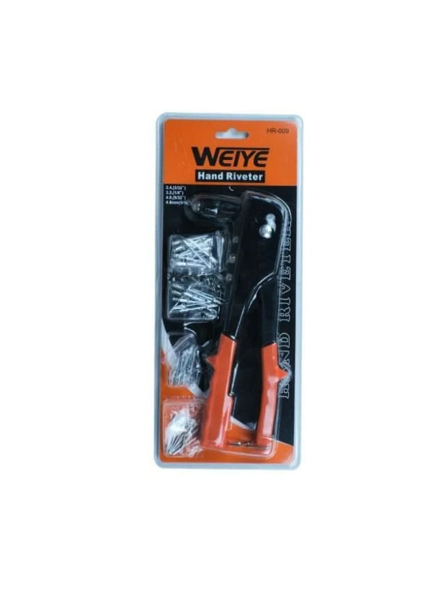 Set cleste popnit cu 4 capete si 4 seturi de nituri, negru/portocaliu