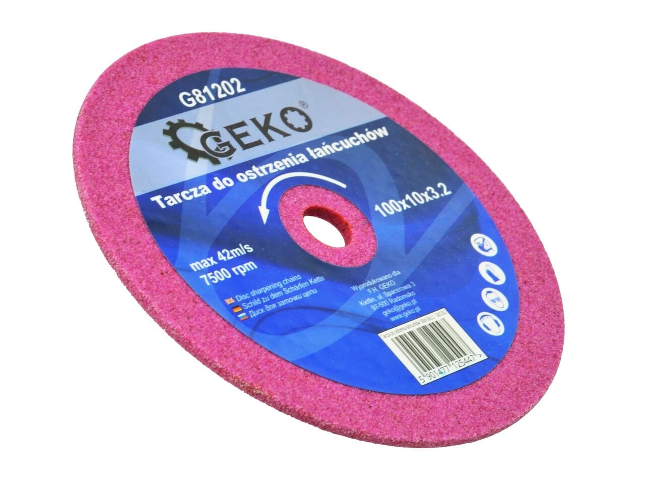 Disc abraziv pentru masini electrice de ascutit lanturi, Geko G81202 - 4 | YEO