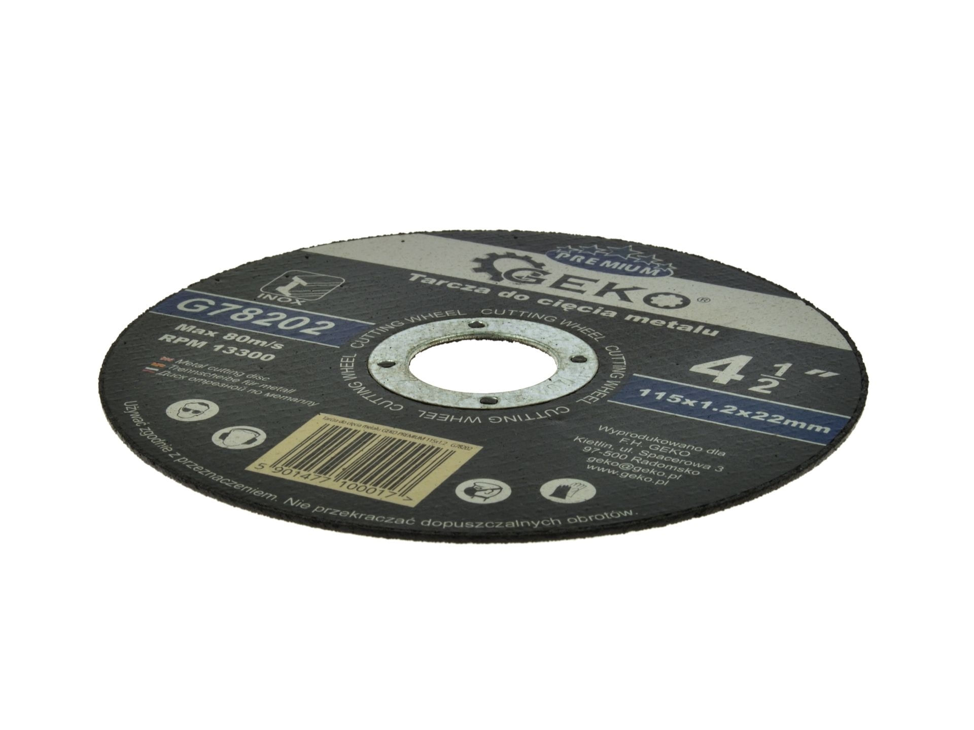 Disc pentru taierea metalului 115mm, GEKO Premium G78202 - 2 | YEO