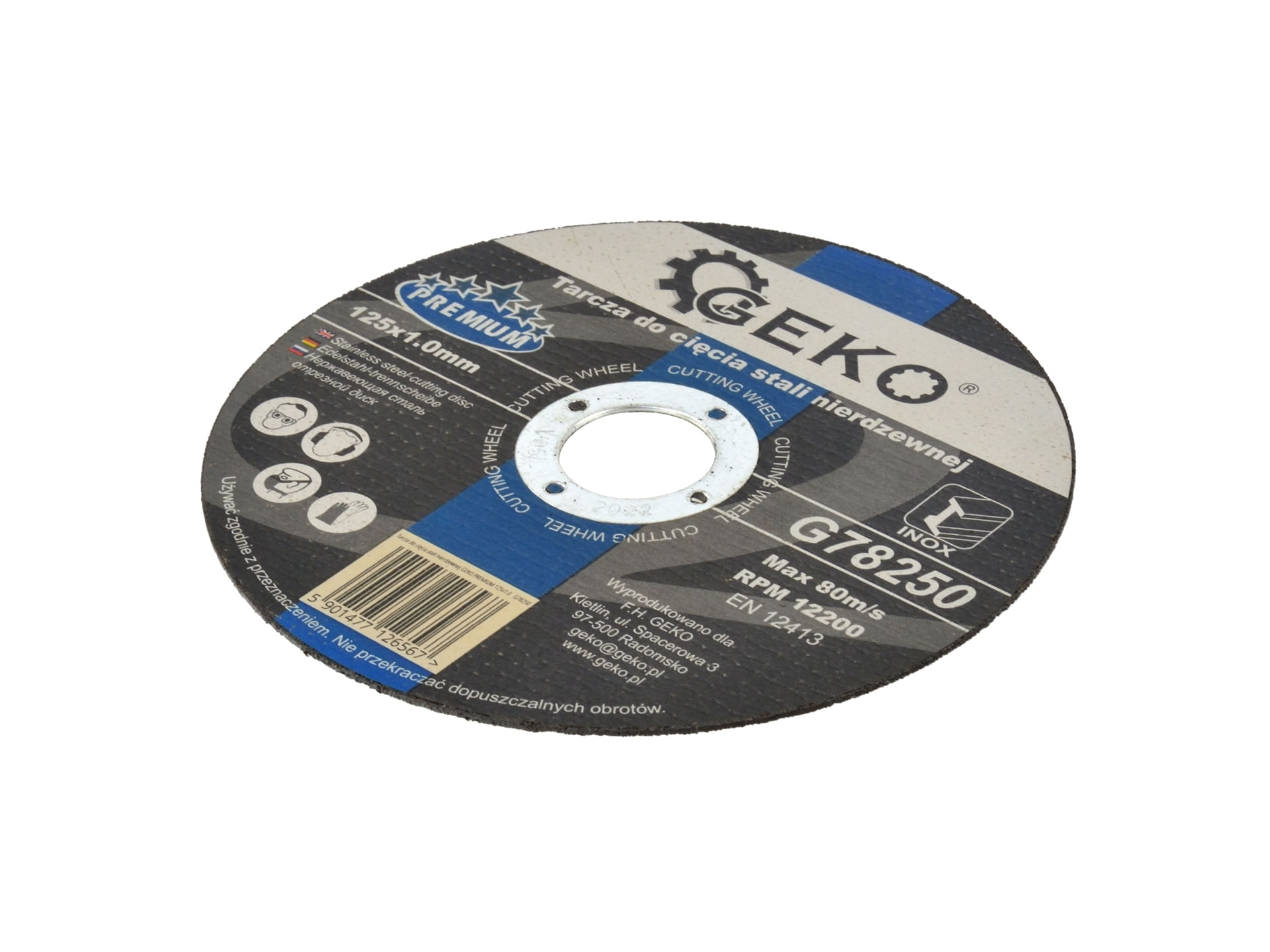 Disc pentru metal, 125x1.0x22.23mm, Geko Premium G78250 - 1 | YEO