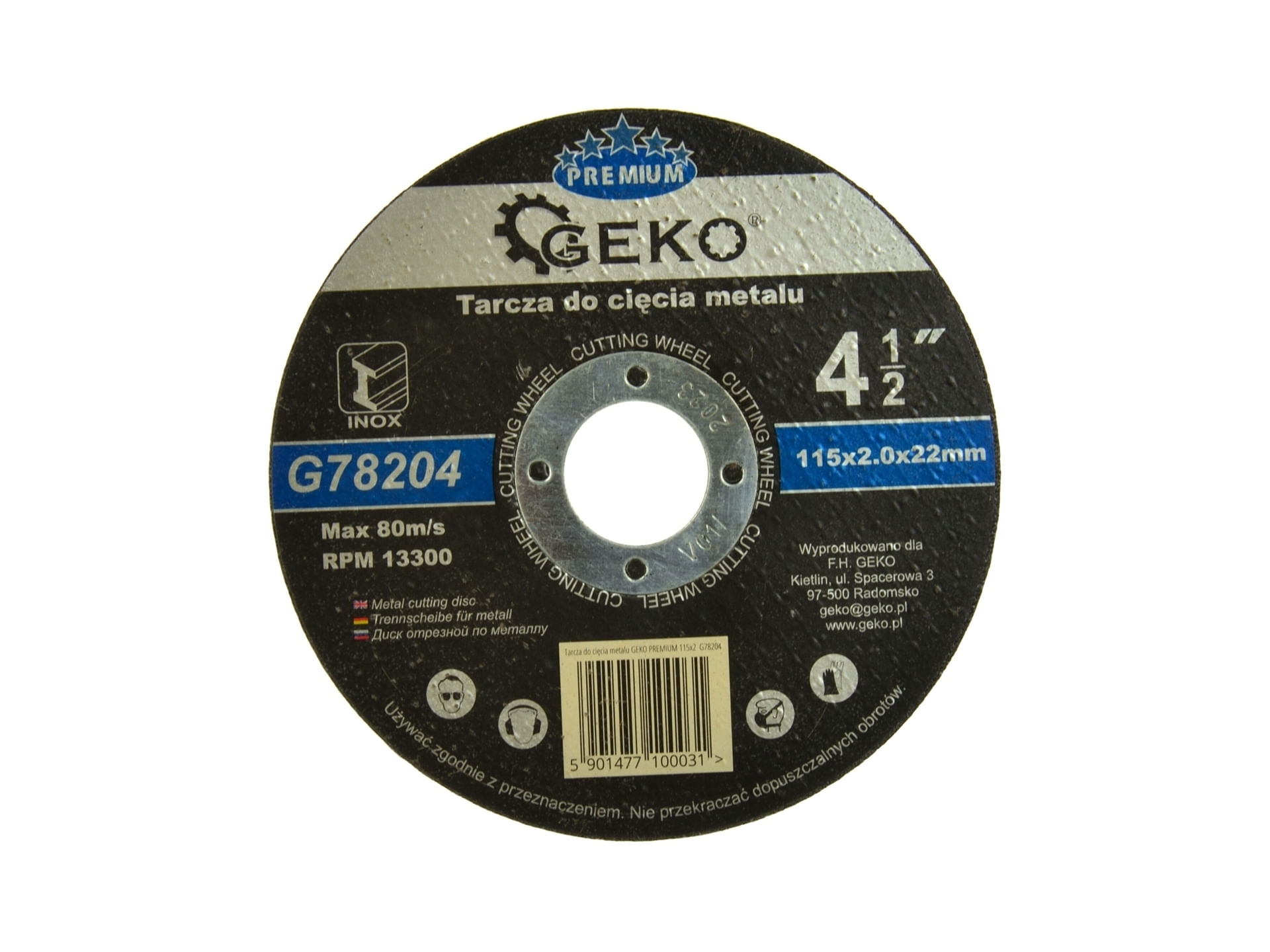 Disc pentru taierea metalului 115mm, GEKO G78204