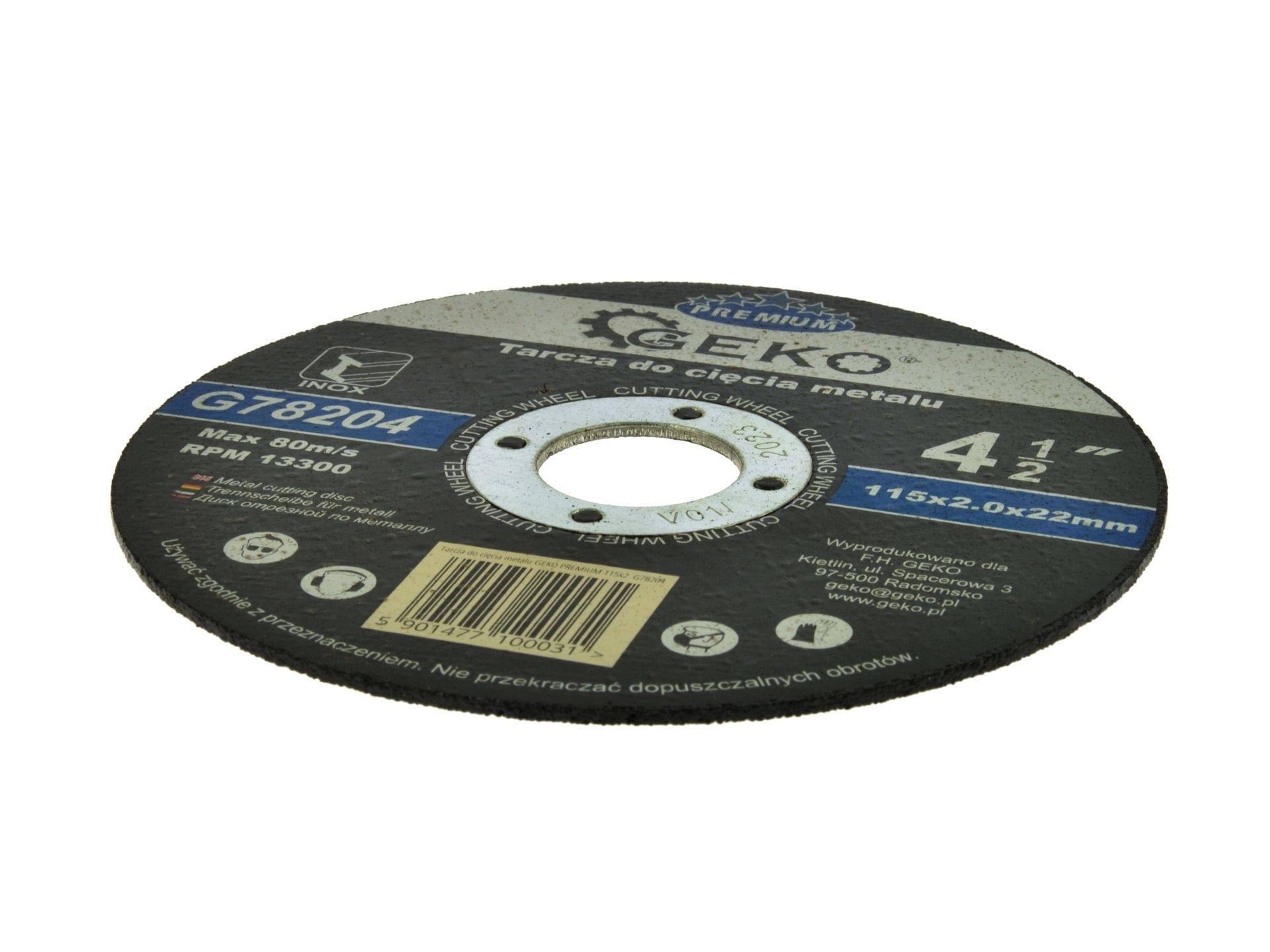 Disc pentru taierea metalului 115mm, GEKO G78204 - 2 | YEO