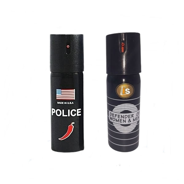 Set Spray cu piper Neutral Defens si Spray cu chili USA Police, IdeallStore®, 60 ml, Husa inclusa