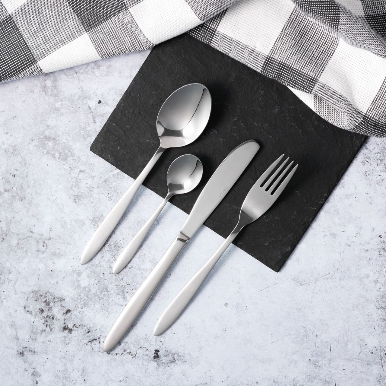 Set tacamuri inox, 24 piese, 6 persoane, AMBITION Marabella - 3 | YEO