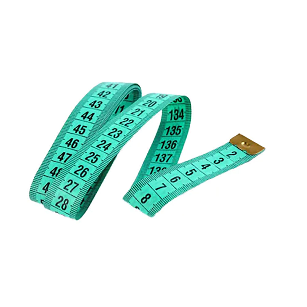 Centimetru croitorie clasic, ambele fete in centimetri, 150 cm, verde