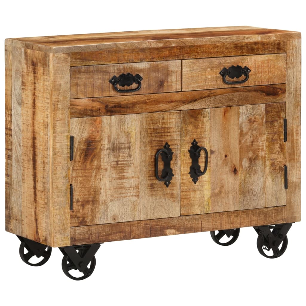Servanta, 80x30x65 cm, lemn masiv de mango brut — imaginea 9