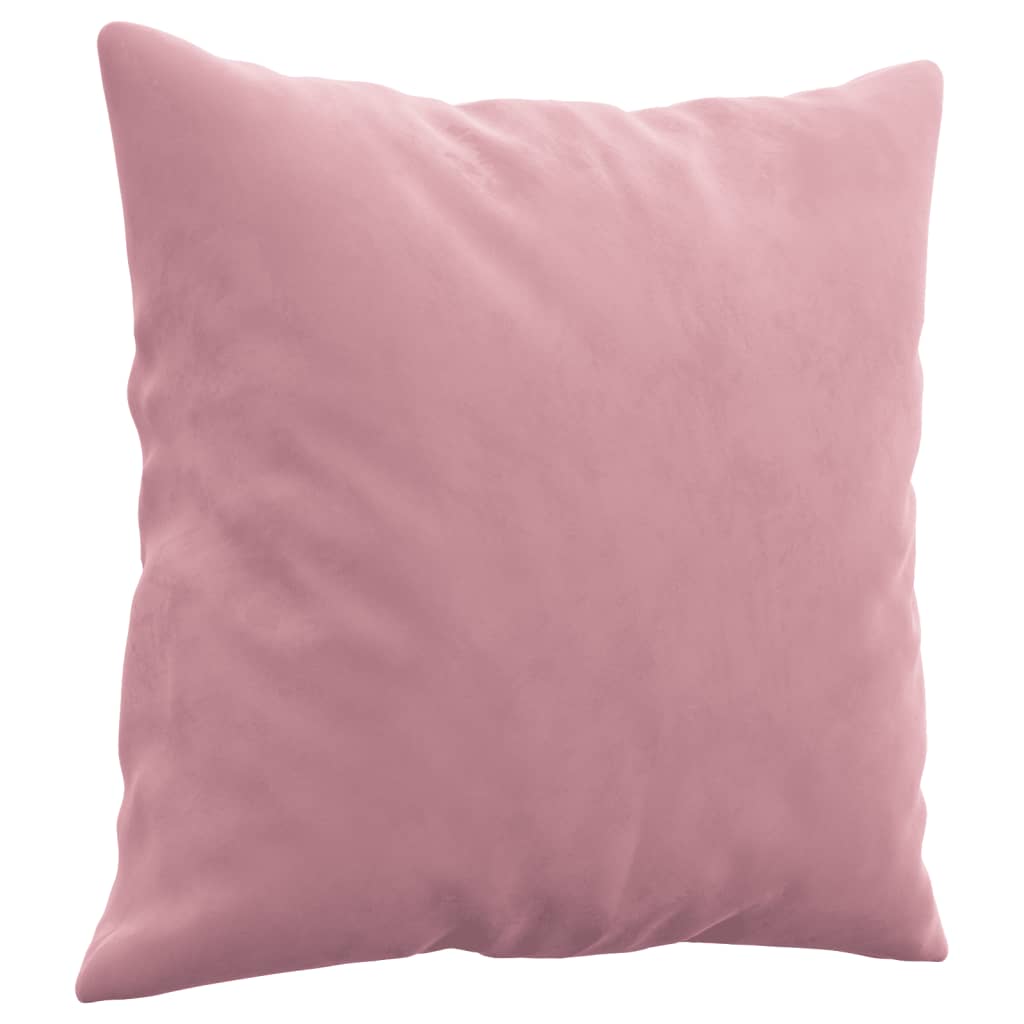 Set canapea cu perne, 2 piese, roz, catifea — imaginea 5