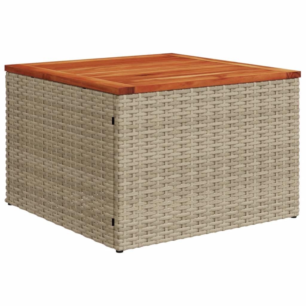 Set canapele de gradina, 11 piese, cu perne, bej, poliratan — imaginea 6