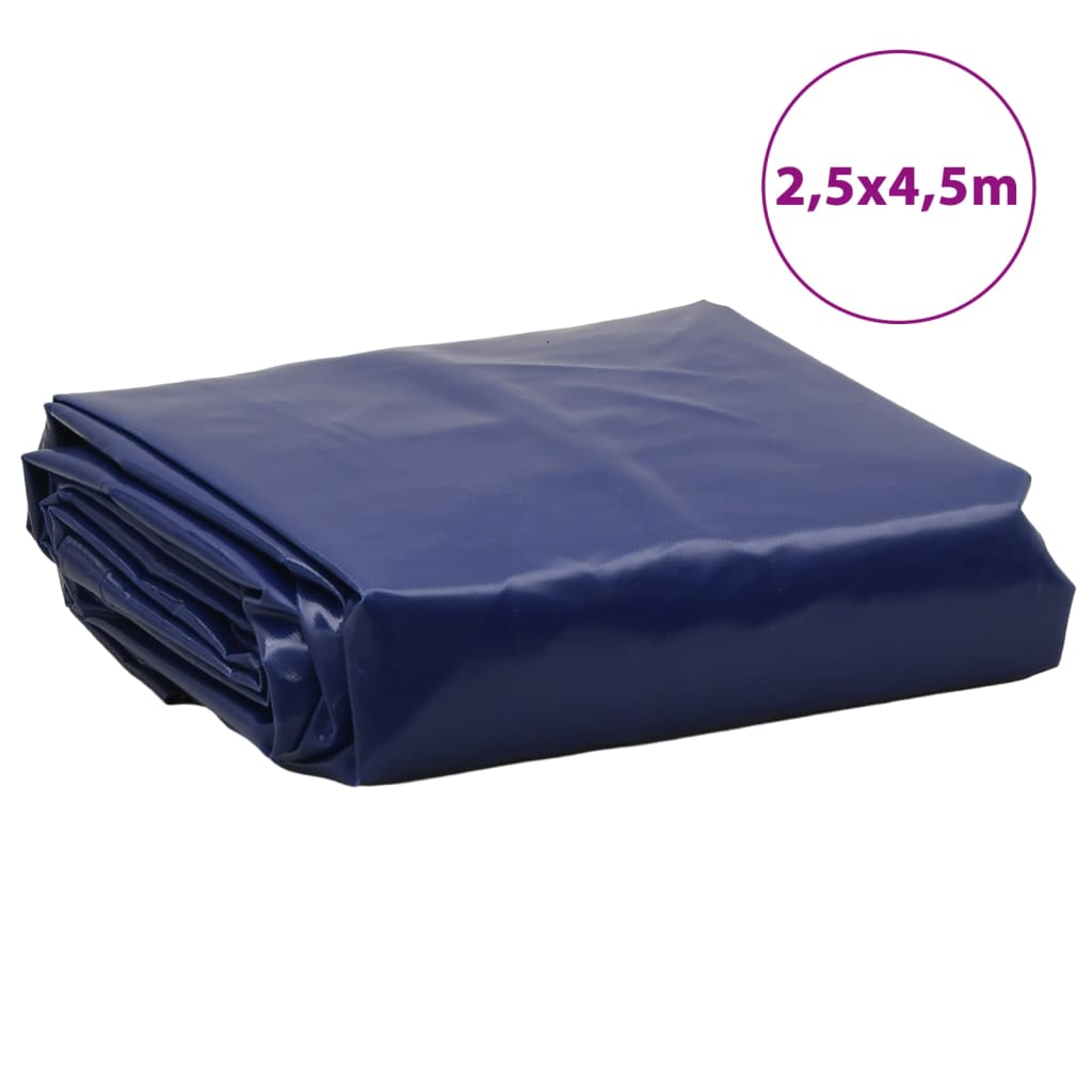 Prelata, albastru, 2,5x4,5 m, 650 g/m², model cu ochiuri — imaginea 8