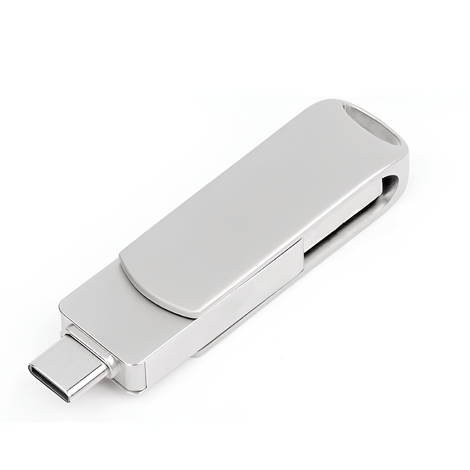 Memorie USB Dual Drive pentru Smartphone-uri, Tablete si Calculatoare, 8 Gbps, USB 3.1, USB Type-C, Metal, Argintiu - imagine 4
