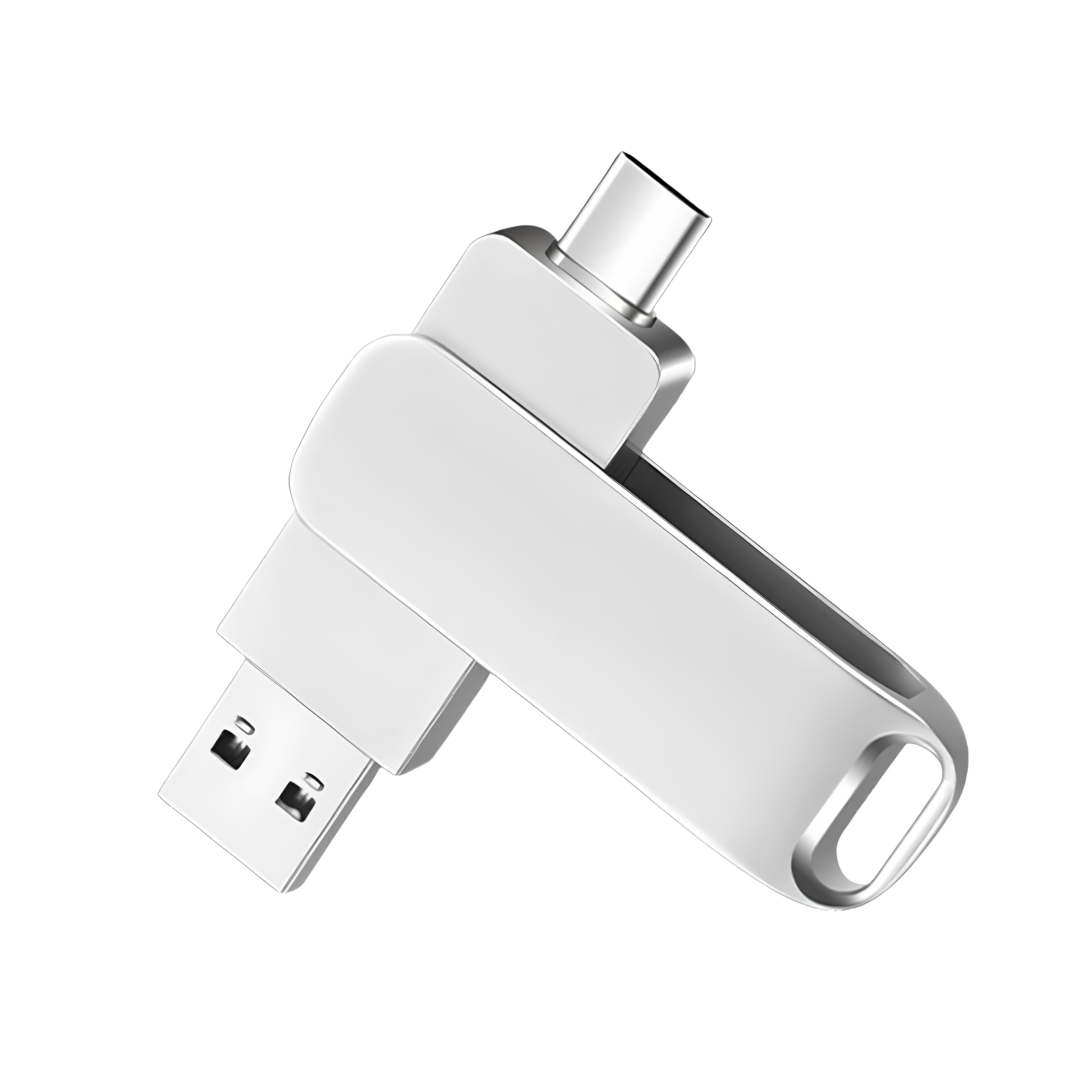 Memorie USB Dual Drive pentru Smartphone-uri, Tablete si Calculatoare, 8 Gbps, USB 3.1, USB Type-C, Metal, Argintiu - imagine 6