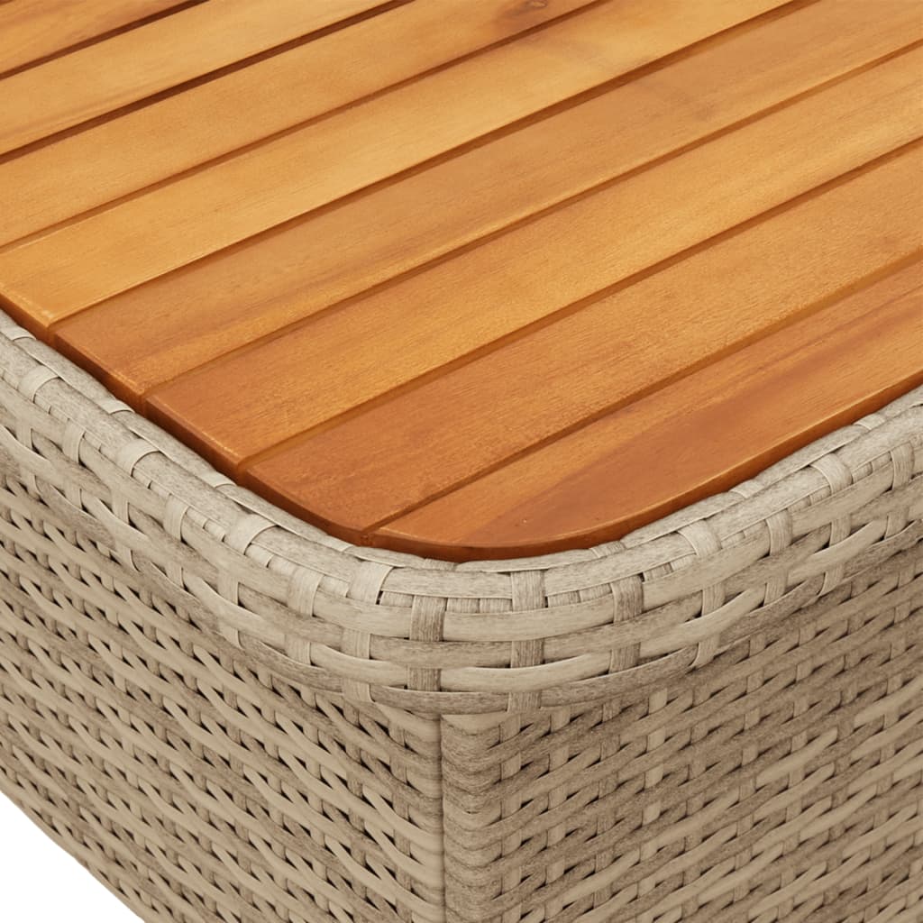 Set mobilier de gradina cu perne, 5 piese, bej, poliratan — imaginea 6