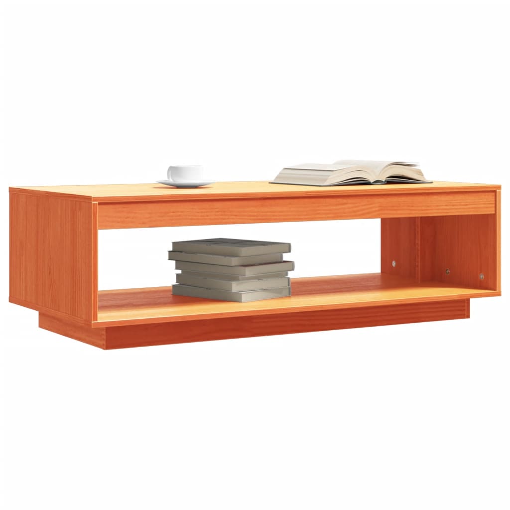 Masuta de cafea, maro ceruit, 110x50x33,5 cm, lemn masiv pin — imaginea 4