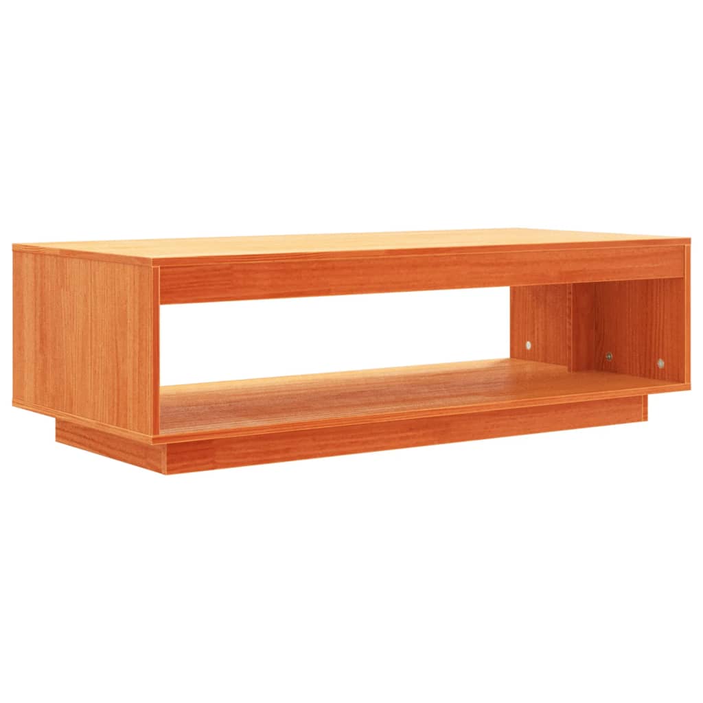 Masuta de cafea, maro ceruit, 110x50x33,5 cm, lemn masiv pin — imaginea 7