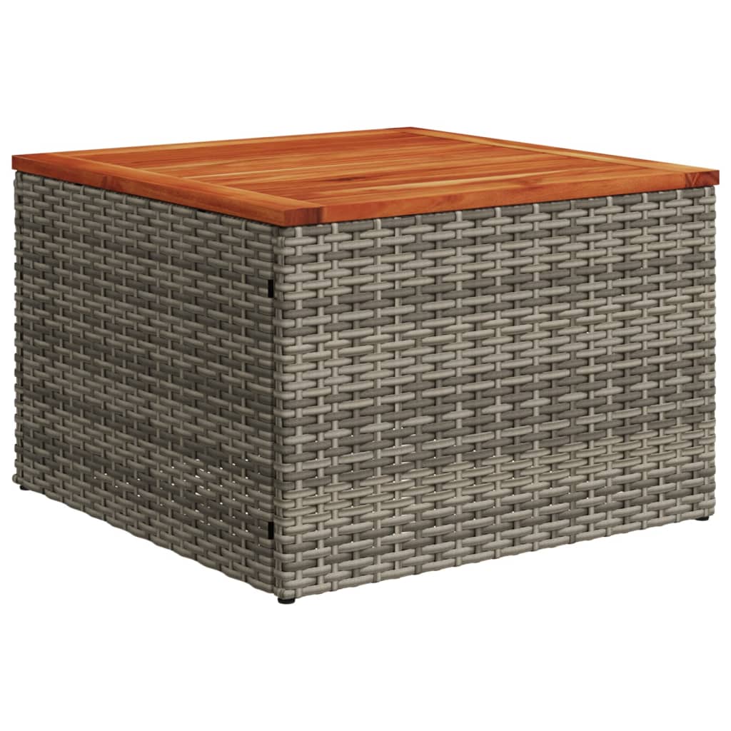 Set mobilier gradina cu perne, 6 piese, gri, poliratan — imaginea 5