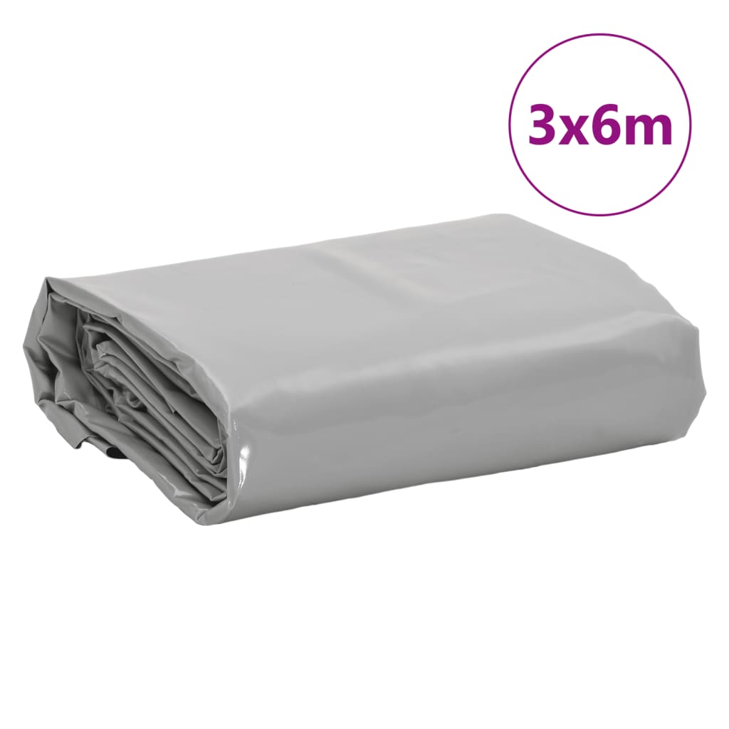 Prelata, gri, 3x6 m, 650 g/m² — imaginea 8