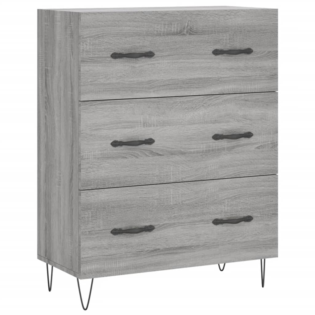 Dulap inalt, gri sonoma, 69,5x34x180 cm, lemn compozit — imaginea 7