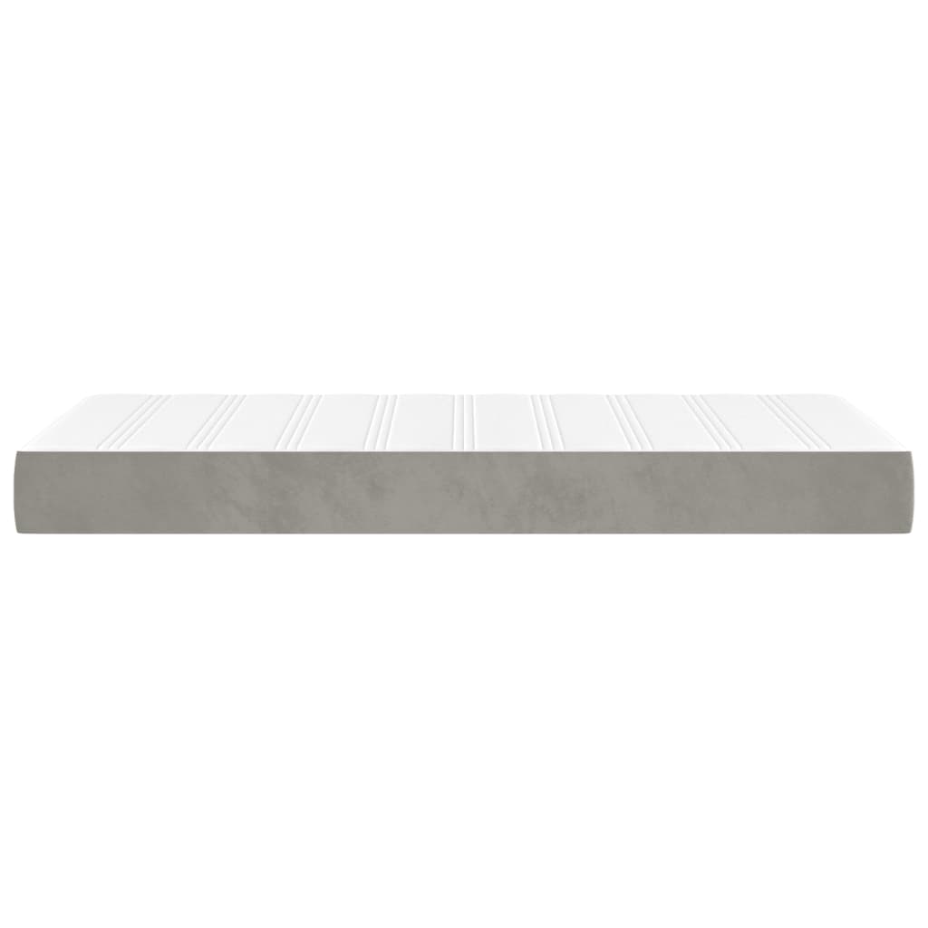 Saltea de pat cu arcuri, gri deschis, 120x190x20 cm, textil — imaginea 4