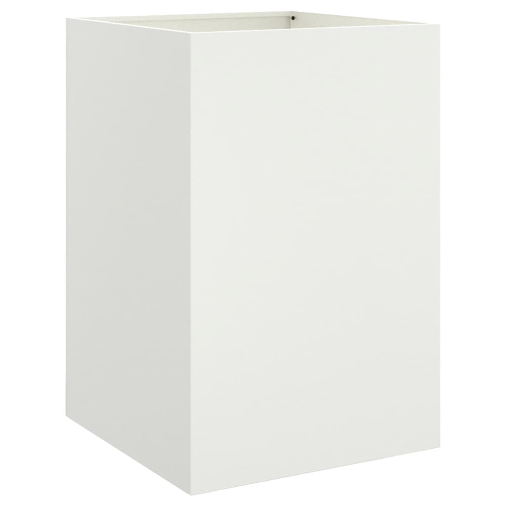 Jardiniera, alb, 52x48x75 cm, otel laminat la rece - 5 | YEO
