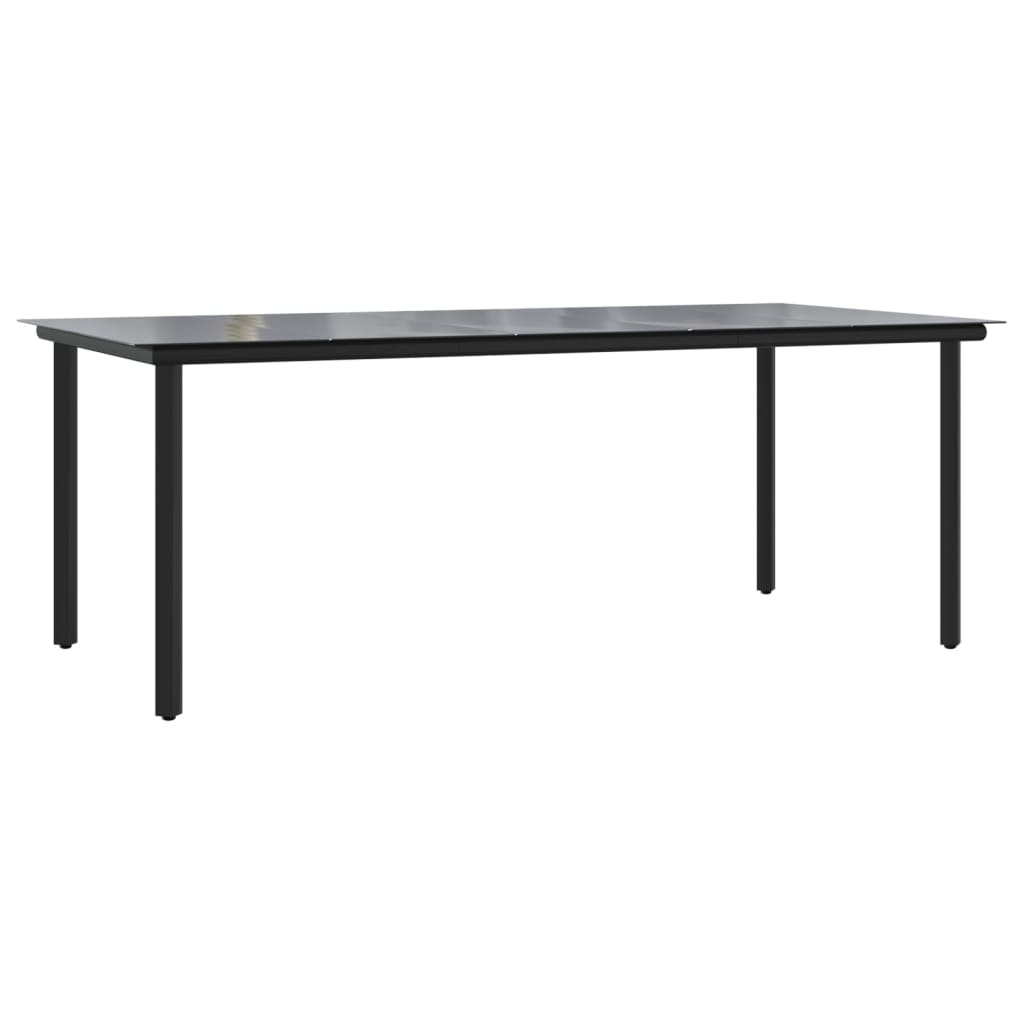 Set mobilier de gradina cu perne, 9 piese, negru, poliratan — imaginea 5
