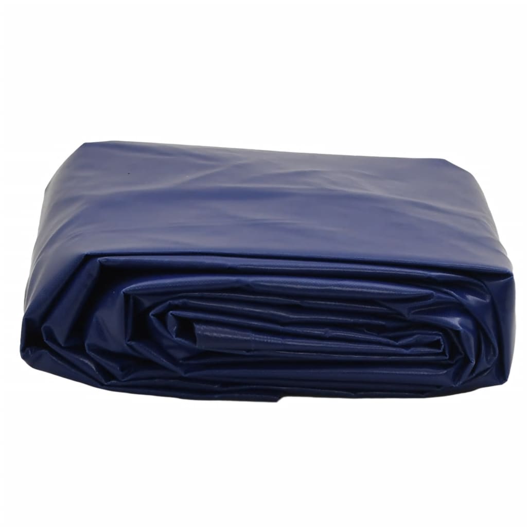Prelata, albastru, 1x2,5 m, 650 g/m², model cu ochiuri — imaginea 3