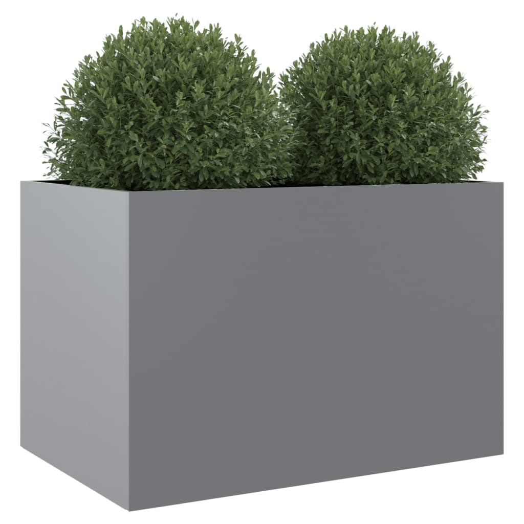 Jardiniera, argintiu, 62x40x39 cm, otel galvanizat — imaginea 4