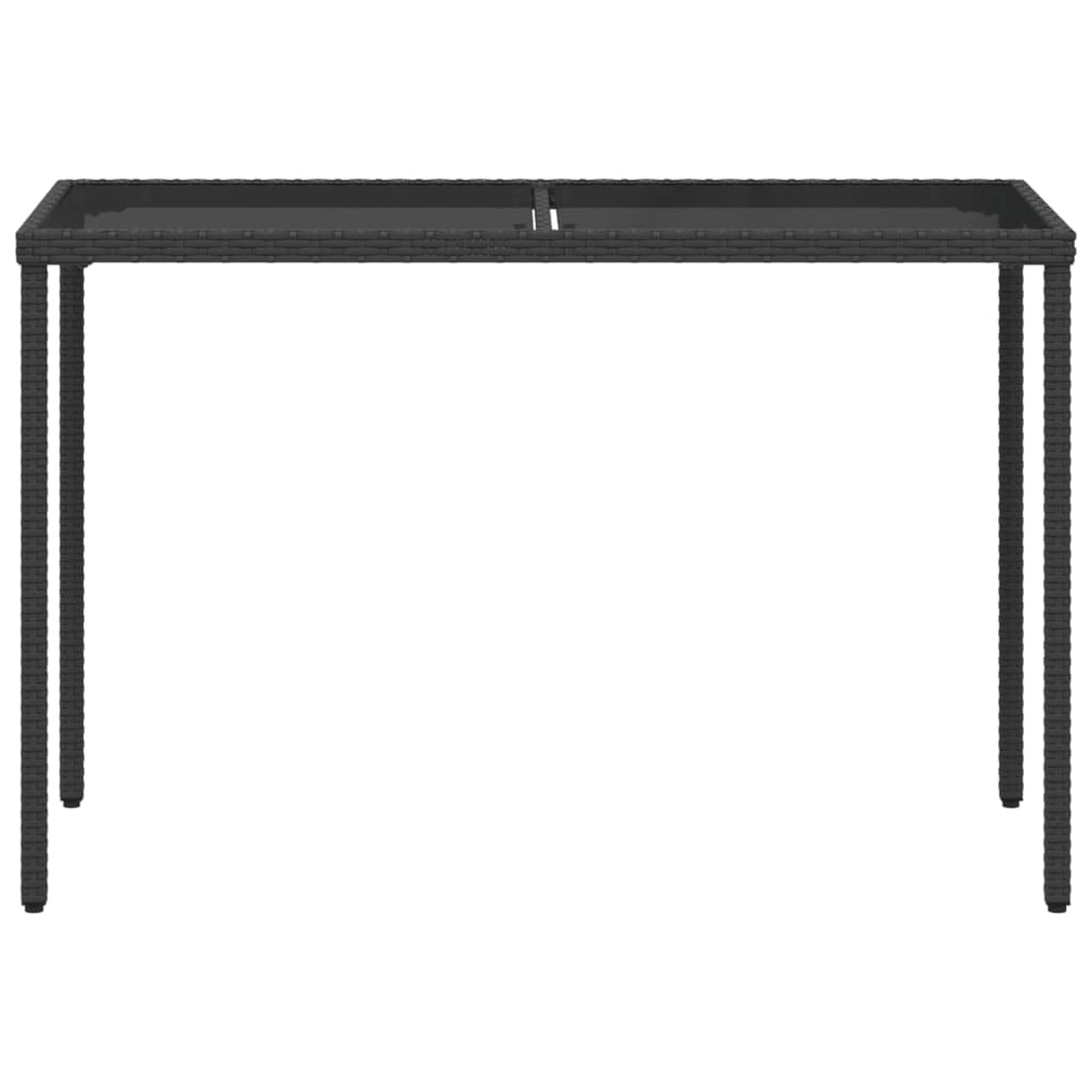 Set mobilier de gradina cu perne, 5 piese, negru, poliratan — imaginea 9
