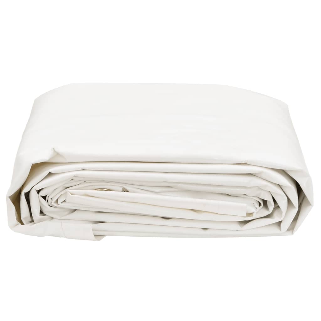 Prelata, alb, 1x2,5 m, 650 g/m², model cu ochiuri — imaginea 3