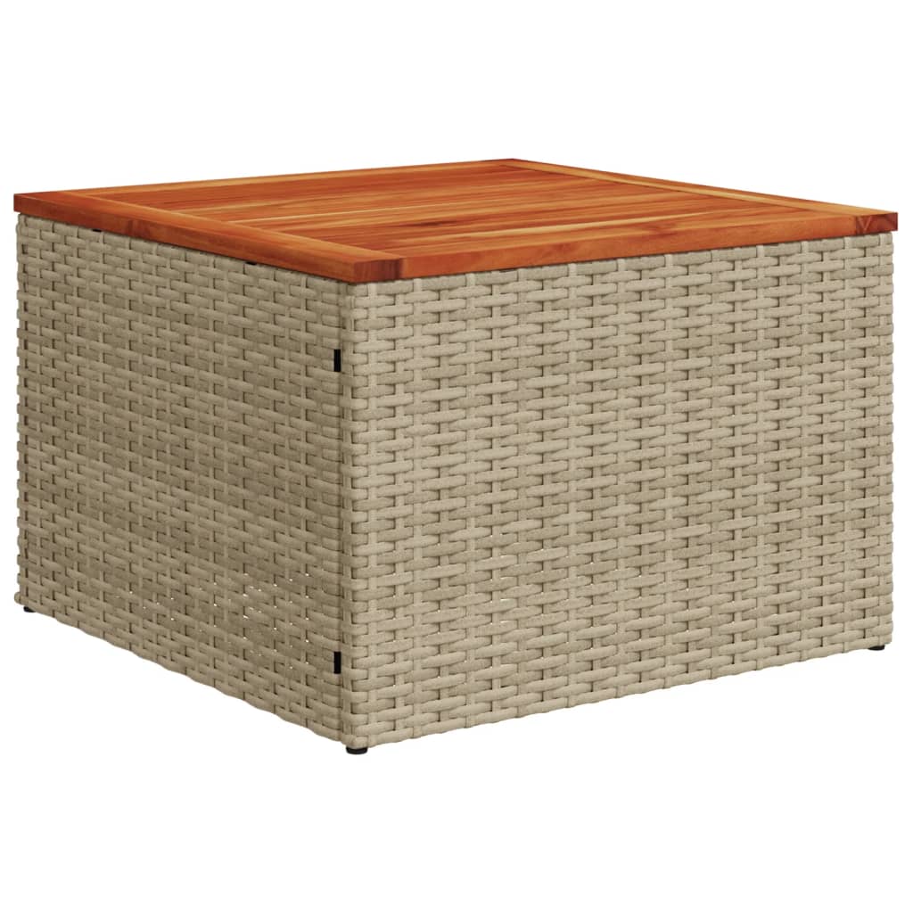 Set canapele de gradina, 9 piese, cu perne, bej, poliratan — imaginea 6