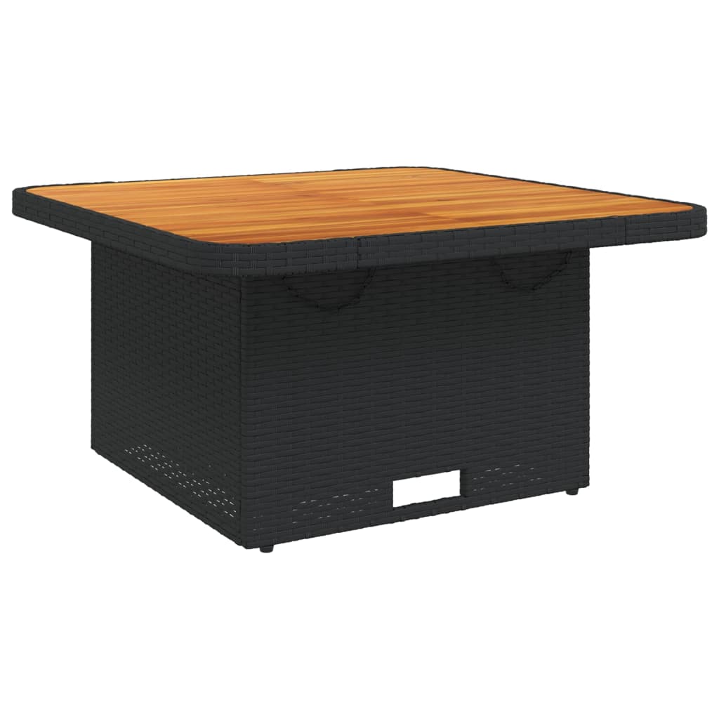 Set mobilier de gradina cu perne, 3 piese, negru, poliratan — imaginea 4