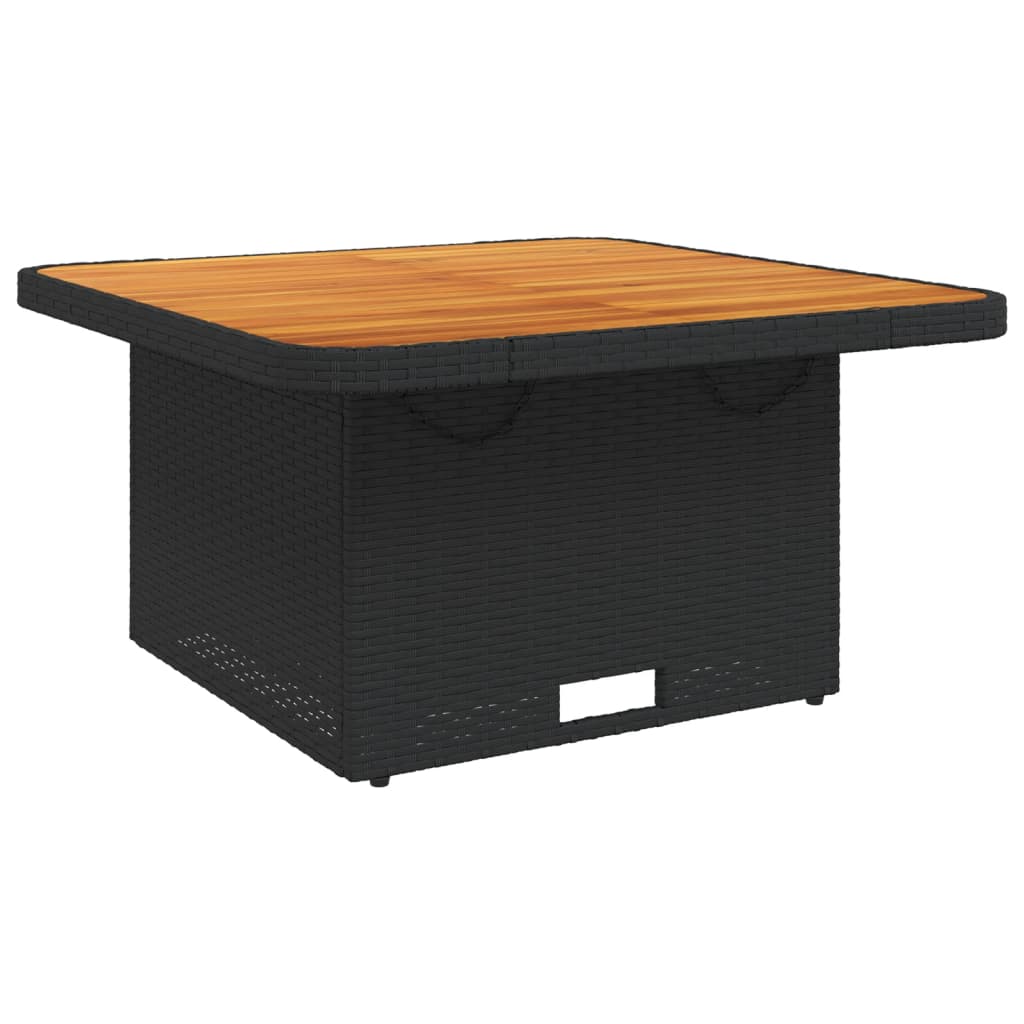 Set mobilier de gradina cu perne, 5 piese, negru, poliratan — imaginea 4