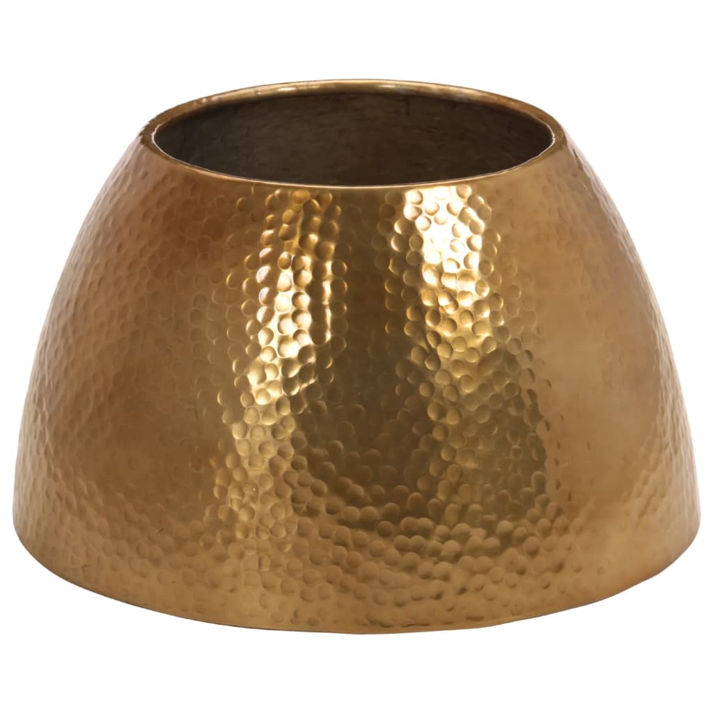 Masuta de cafea, alama, Ø 50x30 cm, aluminiu batut la ciocan — imaginea 3