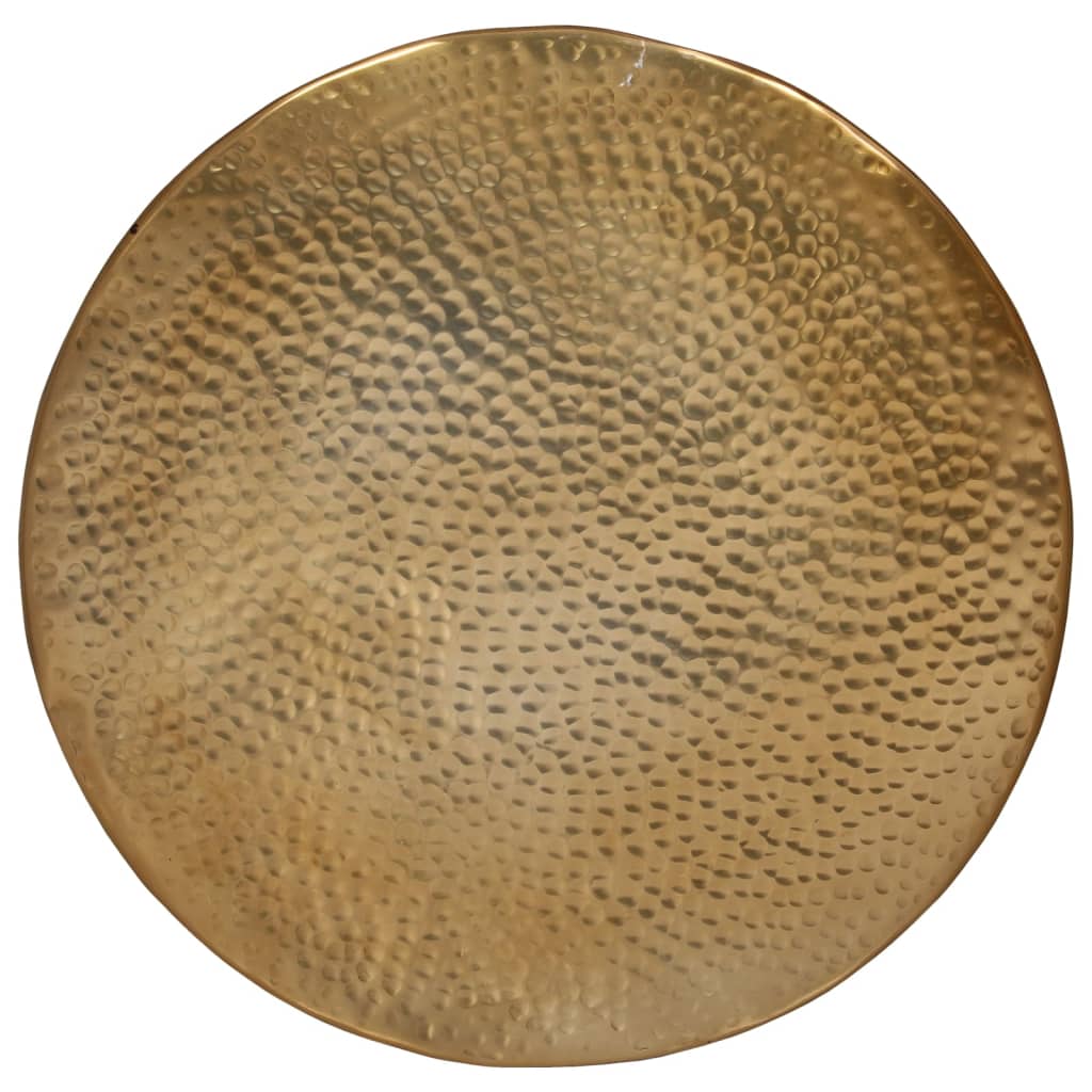 Masuta de cafea, alama, Ø 50x30 cm, aluminiu batut la ciocan — imaginea 4