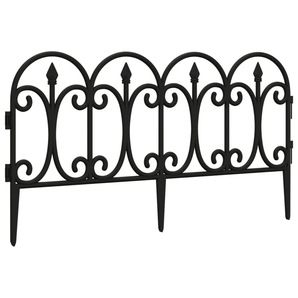 Borduri de gazon, 17 buc., negru, 10 m, PP - 2 | YEO