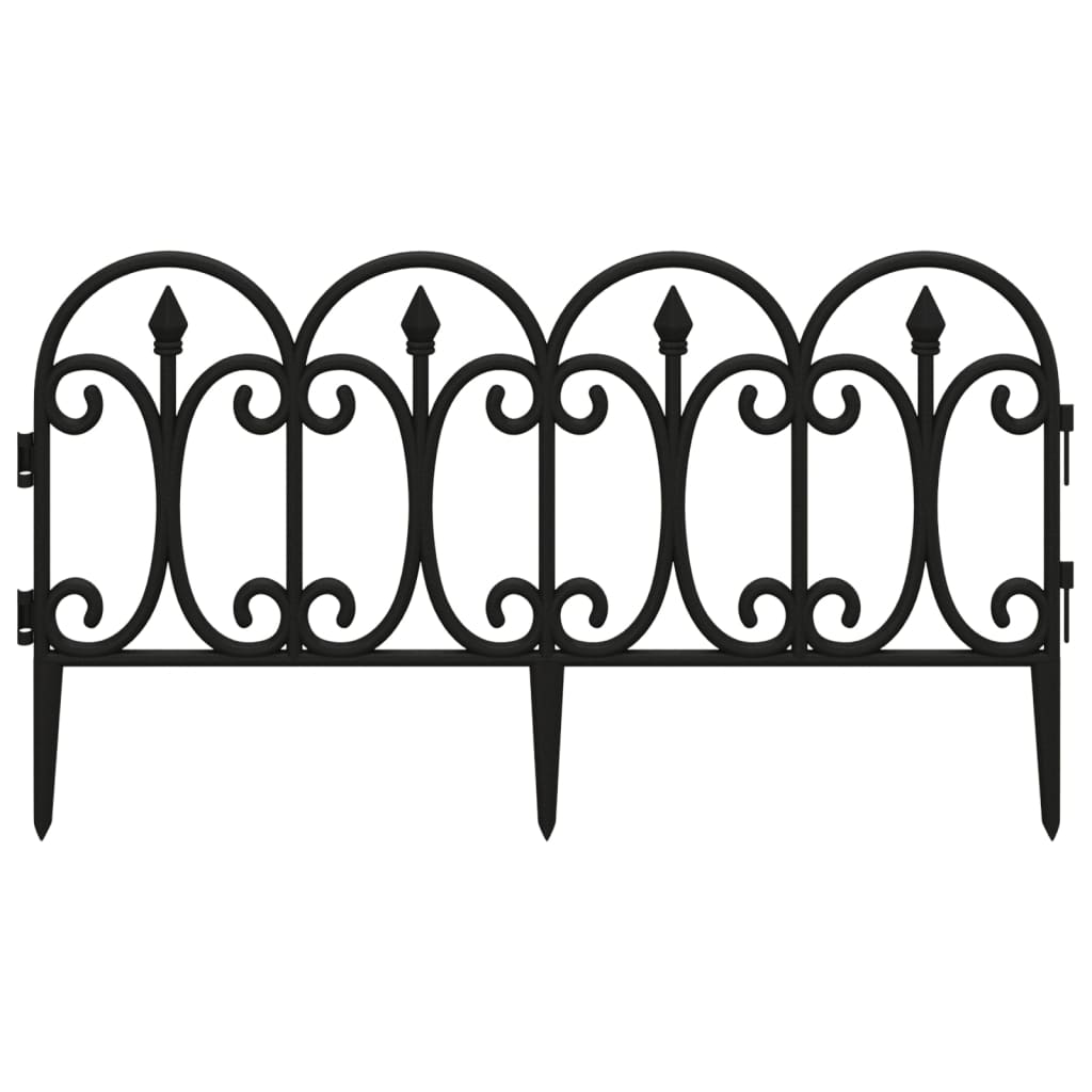 Borduri de gazon, 17 buc., negru, 10 m, PP - 3 | YEO