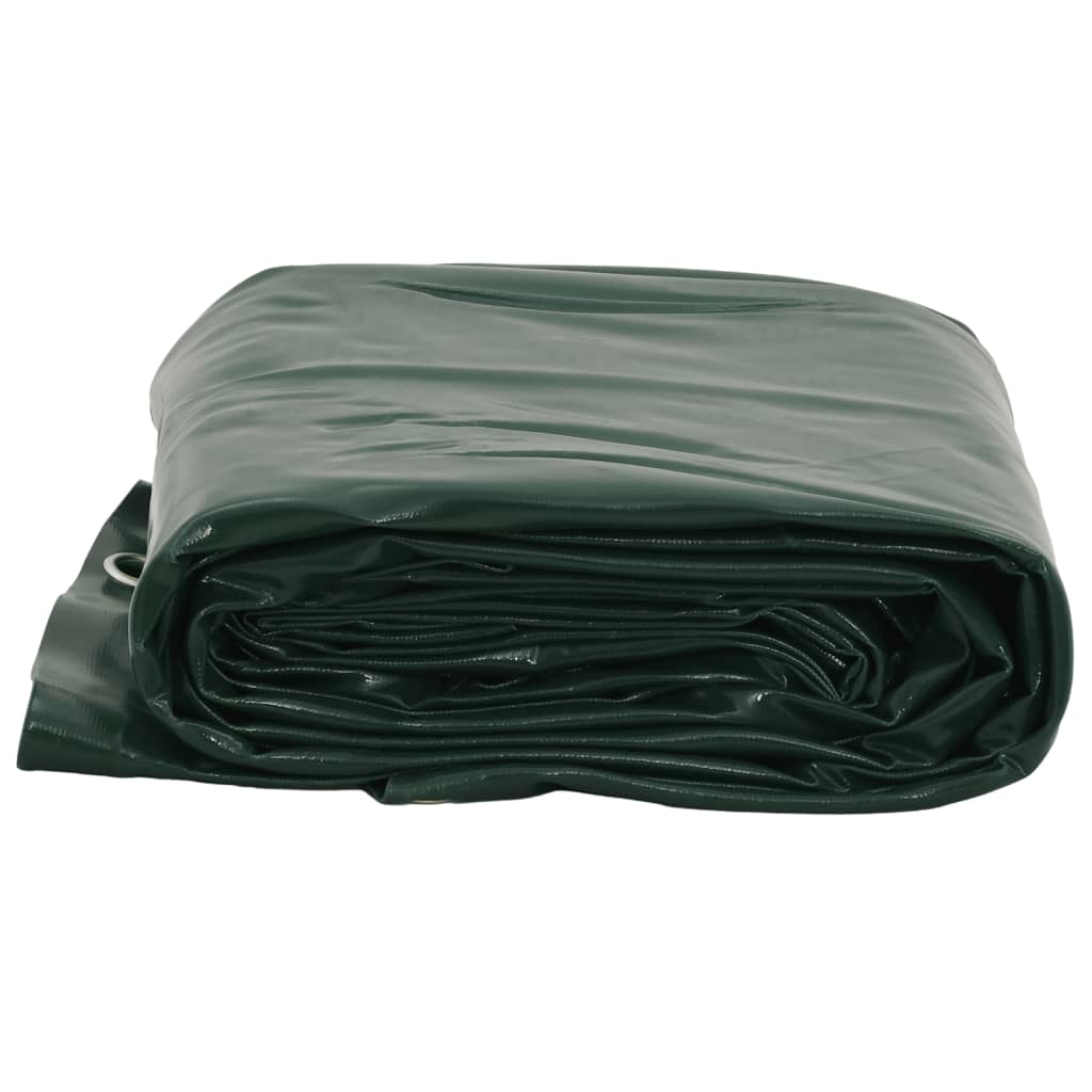 Prelata, verde, 1x2,5 m, 650 g/m², model cu ochiuri — imaginea 3